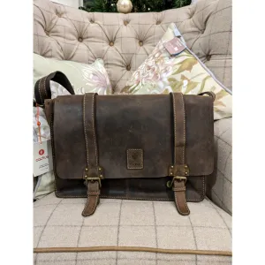 Mala Leather 24cm Brown Cactus Leather Medium Satchel