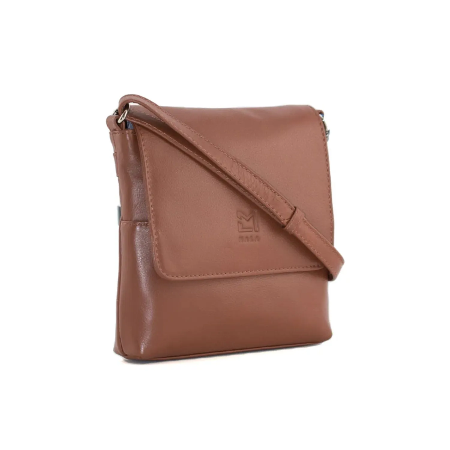 Mala Leather Small Tan  Anishka Travel Cross Body Bag