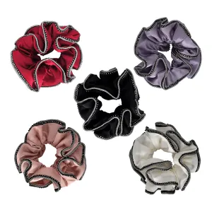 MEDIUM CRYSTAL TRIM SCRUNCHIES