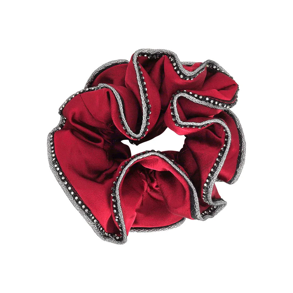 MEDIUM CRYSTAL TRIM SCRUNCHIES