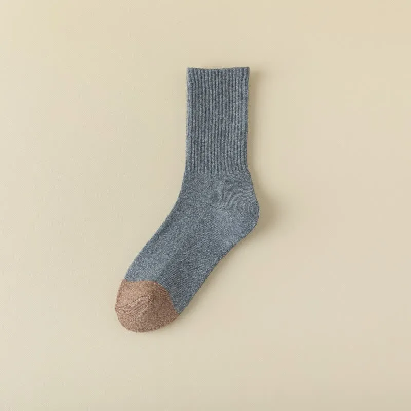 Men's Color Matching Thickened Cotton Crew Socks