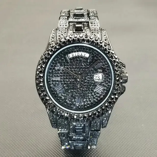 Men's Luxury Diamond Crystal Watches