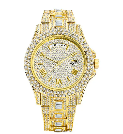 Men's Luxury Diamond Crystal Watches