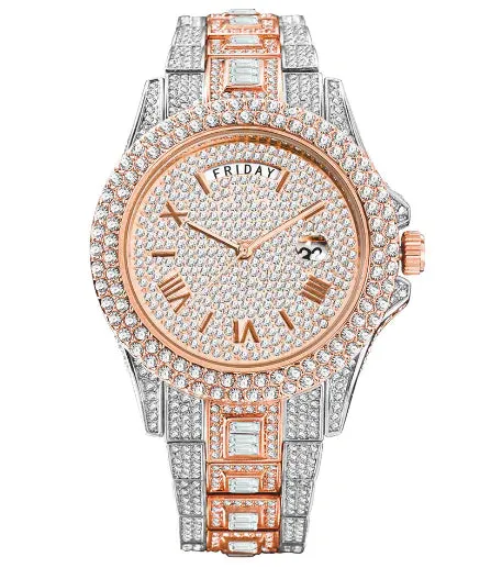 Men's Luxury Diamond Crystal Watches