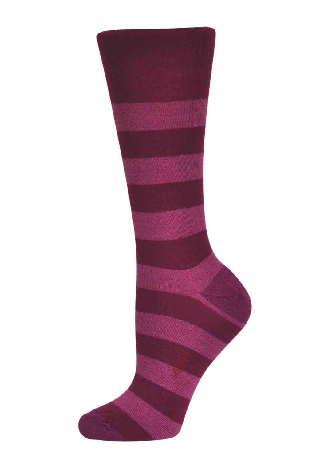 Merino and Alpaca Blend Striped Socks in Berry - Aussie Made