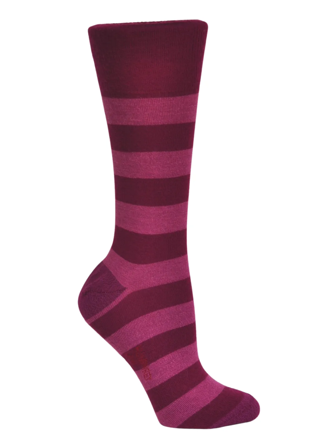 Merino and Alpaca Blend Striped Socks in Berry - Aussie Made