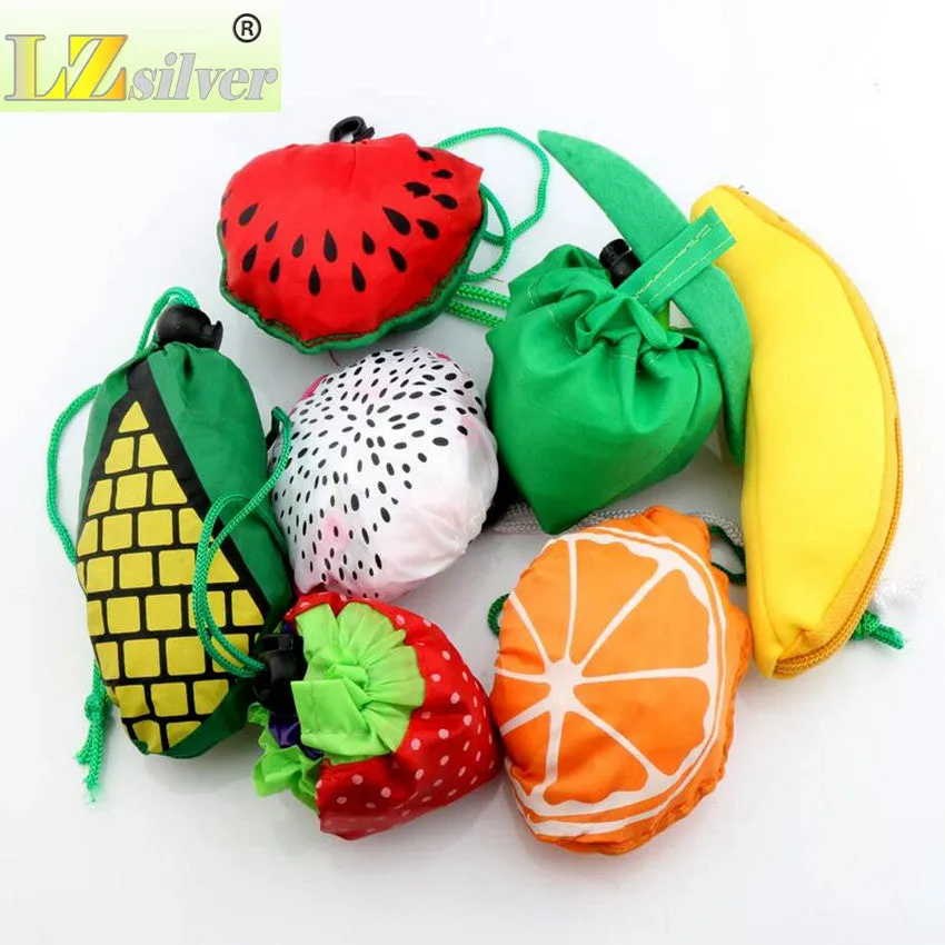 MIC 7 Styles Cute Useful Fruit Watermelon Pitaya Foldable Eco Reusable Shopping Bags 39cm x37cm GB015