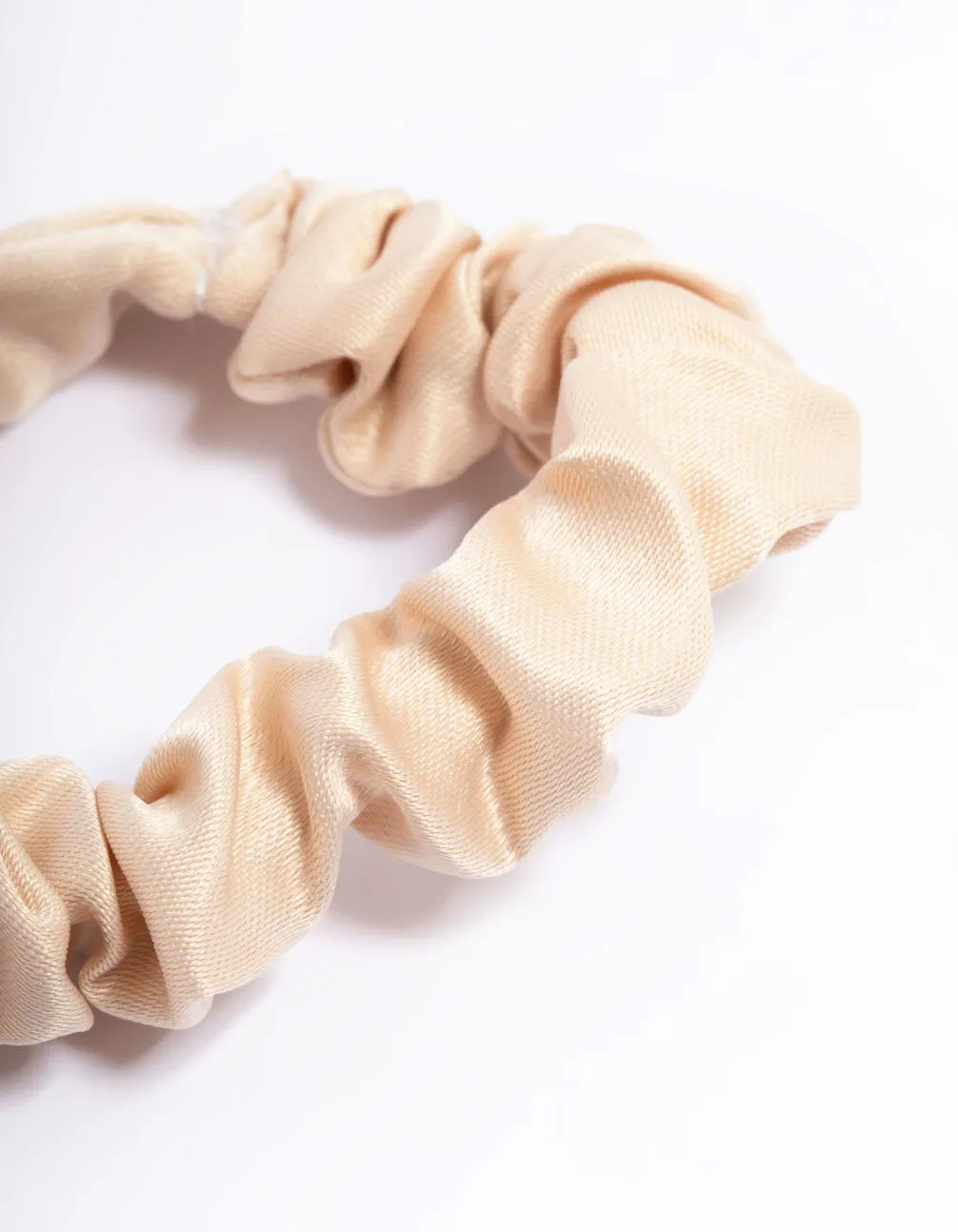 Neutral Fabric Narrow Scrunchie