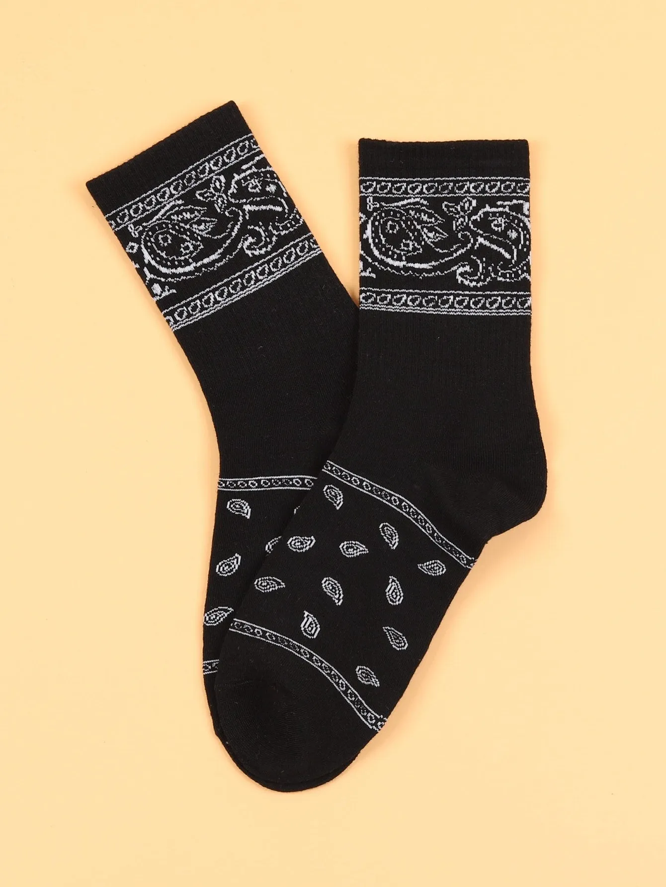 Paisley Crew Socks Funny Socks for Men Novelty Socks Funky Socks Gift for Him