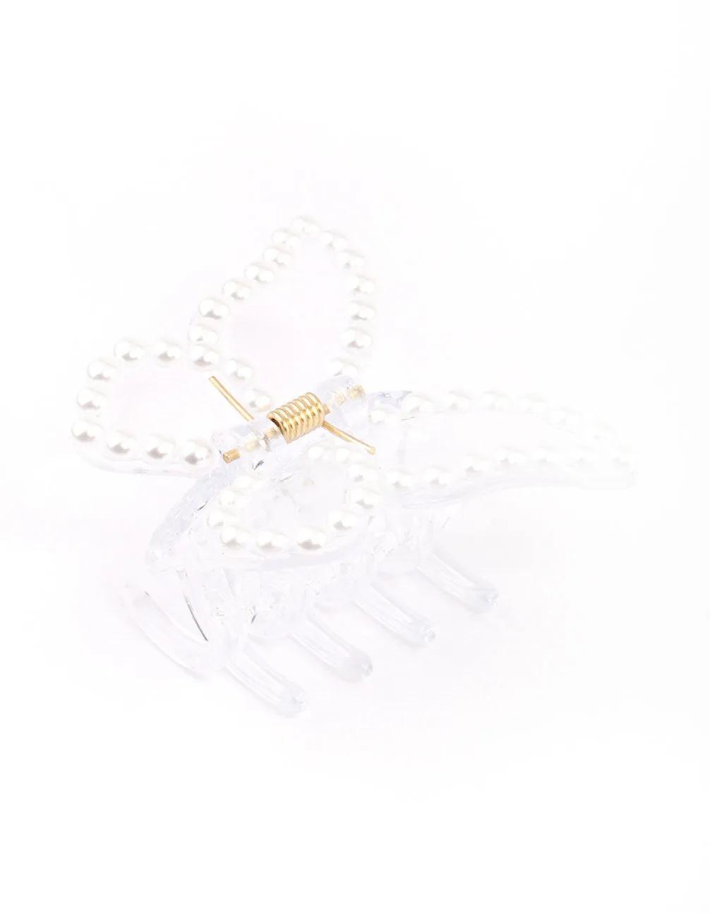 Pearl Clear Butterfly Claw Clip