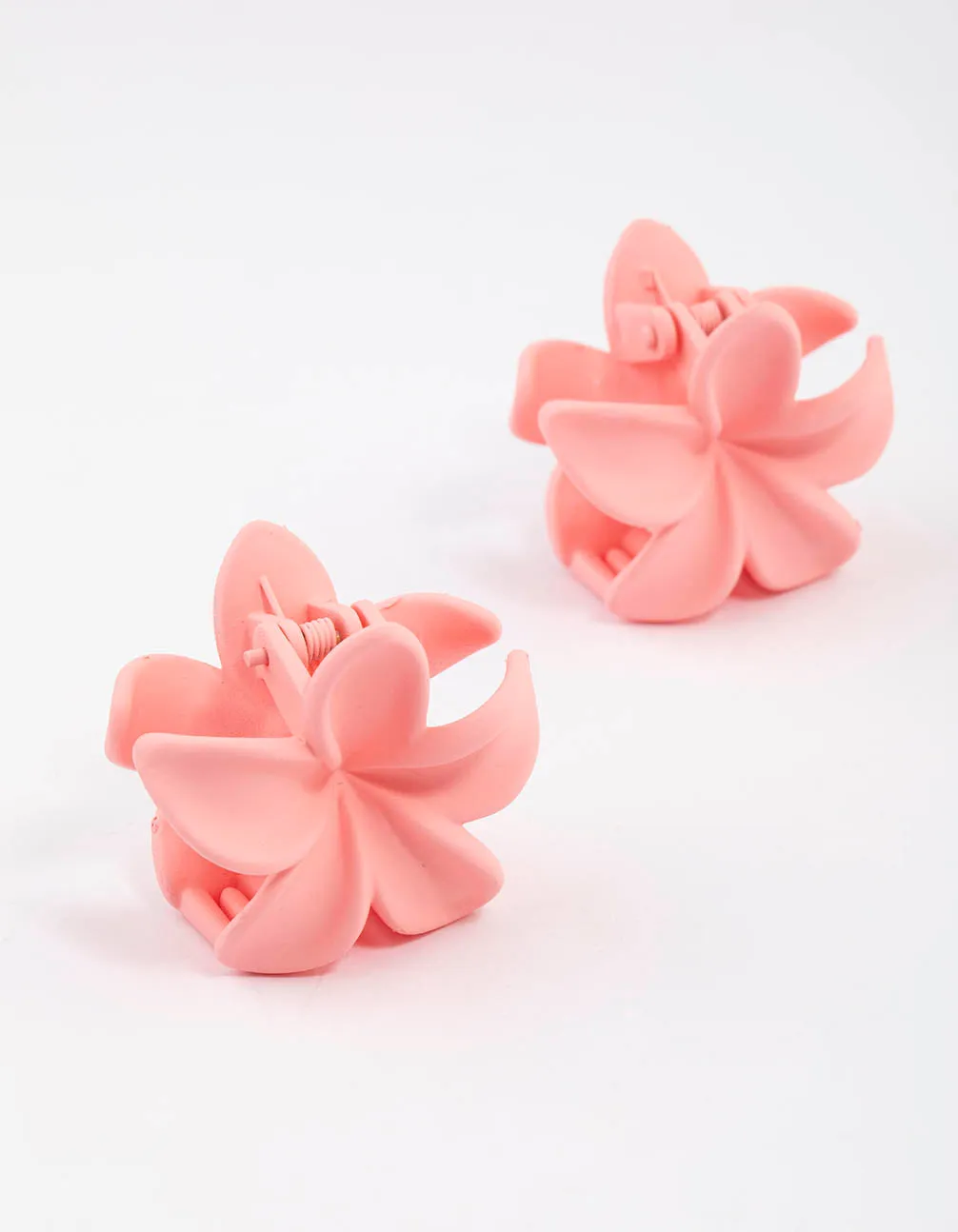 Pink Hibiscus Hair Claw Clip Pack