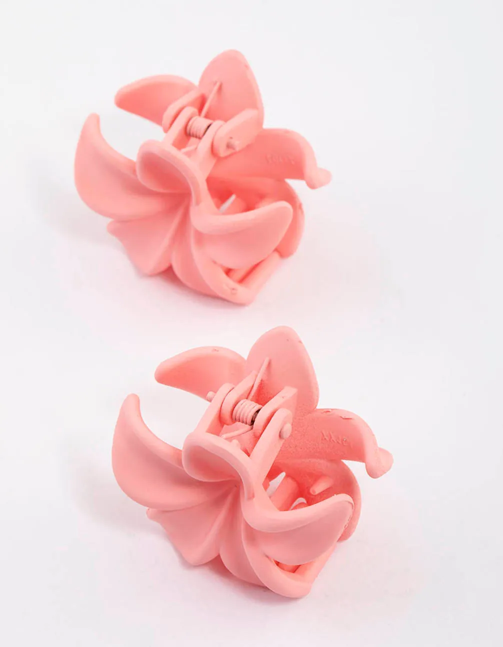 Pink Hibiscus Hair Claw Clip Pack