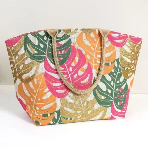 POM Multicoloured Bright Tropical Monstera Print Bag