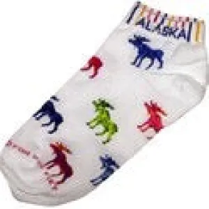 Psychedelic Moose Alaska Socks