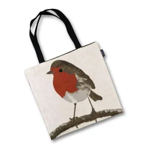 Robin Bird Tapestry Tote Bag