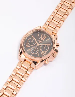 Rose Gold Chunky Triple Crown Watch