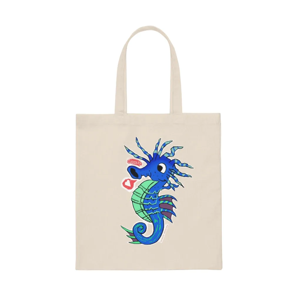 Scribblers the Seahorse Canvas Tote Bag