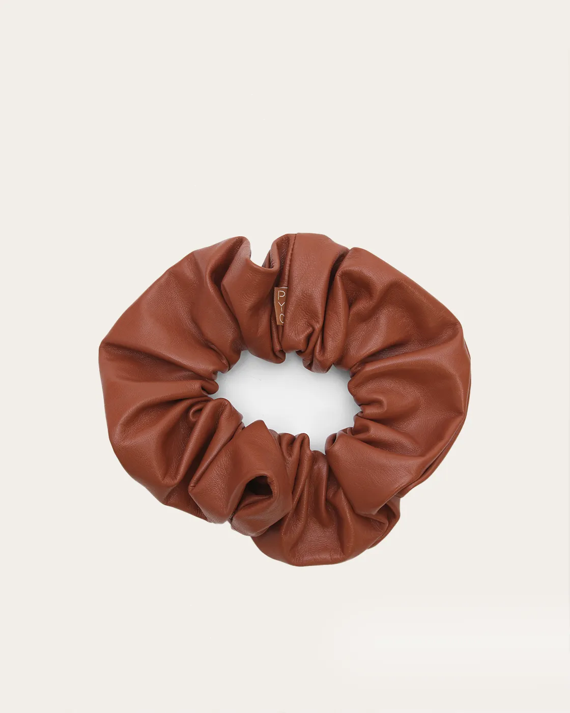 Scrunchie Leather Brown