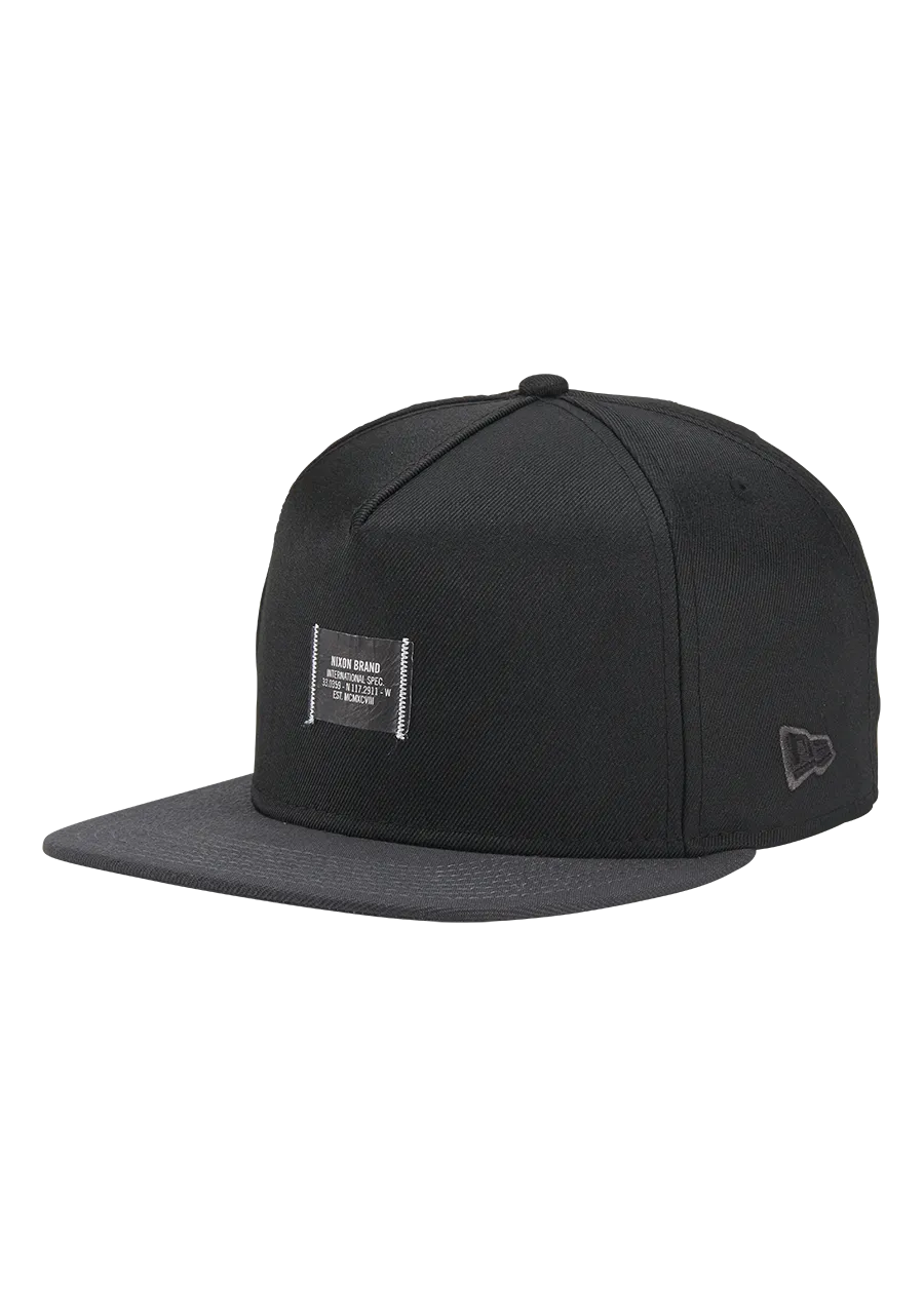 Society Snapback Hat - Black / Charcoal