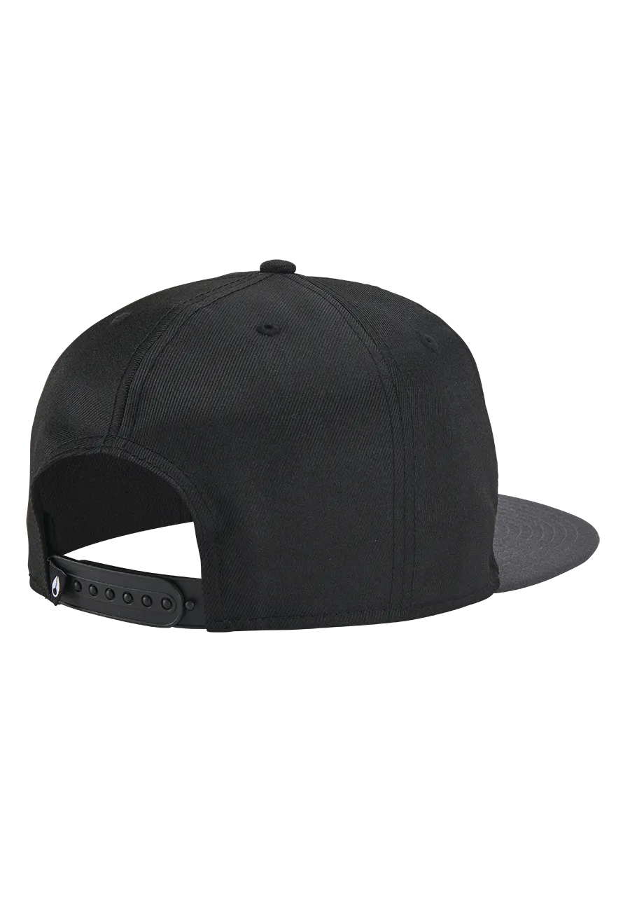 Society Snapback Hat - Black / Charcoal