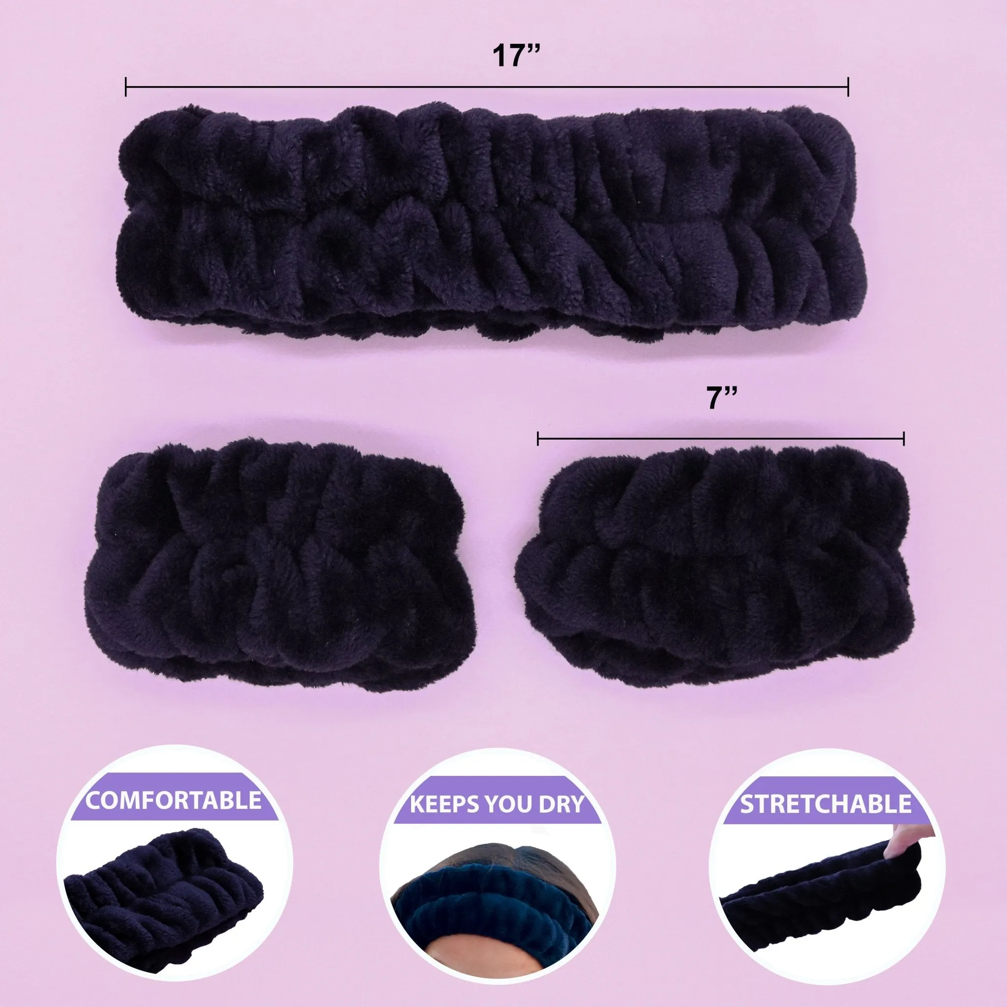 Soft Spa Headband and Wristbands