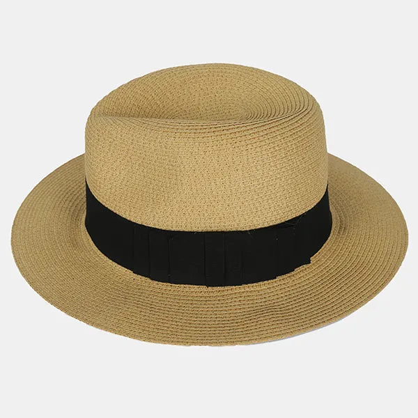 Straw Fedora Hat for Women and Men F019