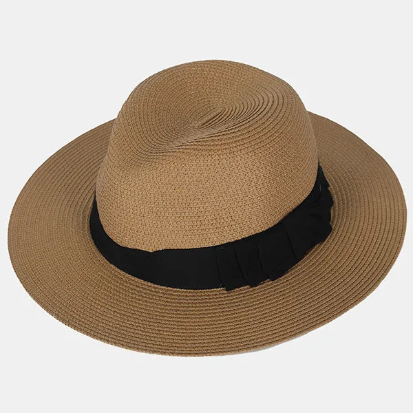 Straw Fedora Hat for Women and Men F019