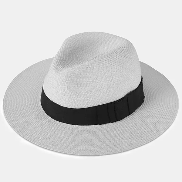 Straw Fedora Hat for Women and Men F019