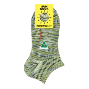 Sun Sock Women's Ankle Socks in Forest Green - Aussie Made