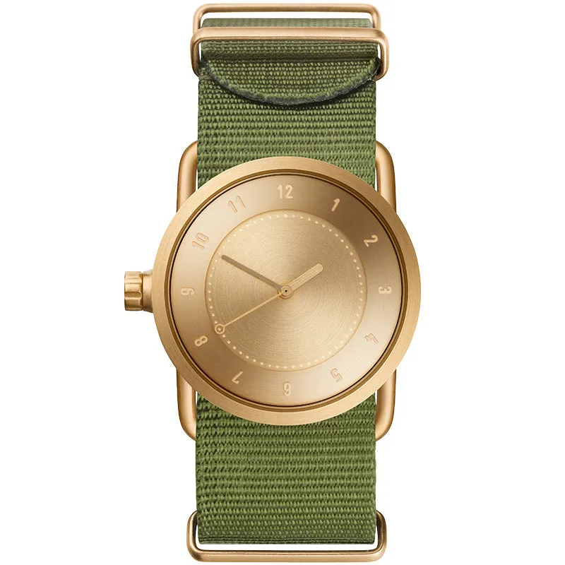 TID No.1 Gold Dial / Navy Leather Strap / Gold Buckle