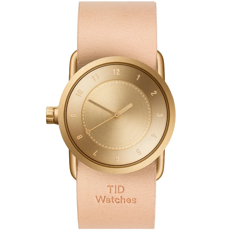 TID No.1 Gold Dial / Navy Leather Strap / Gold Buckle