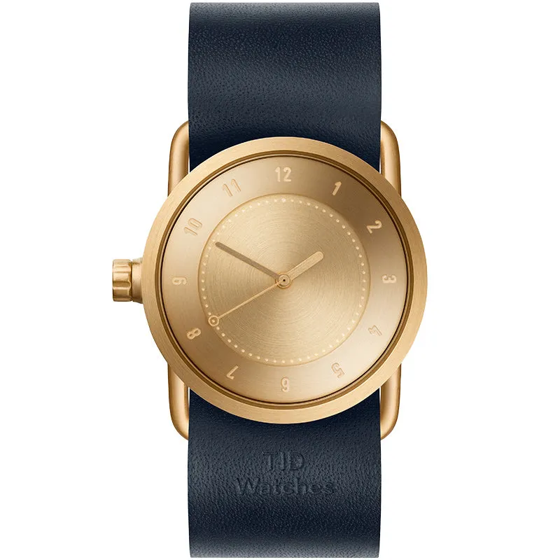 TID No.1 Gold Dial / Navy Leather Strap / Gold Buckle