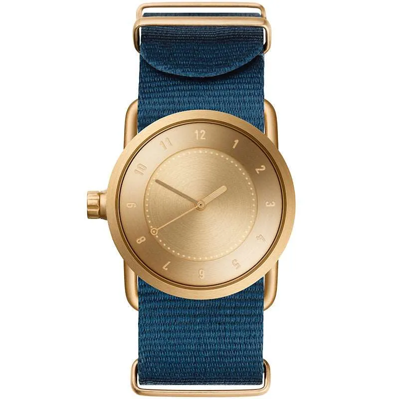 TID No.1 Gold Dial / Navy Leather Strap / Gold Buckle