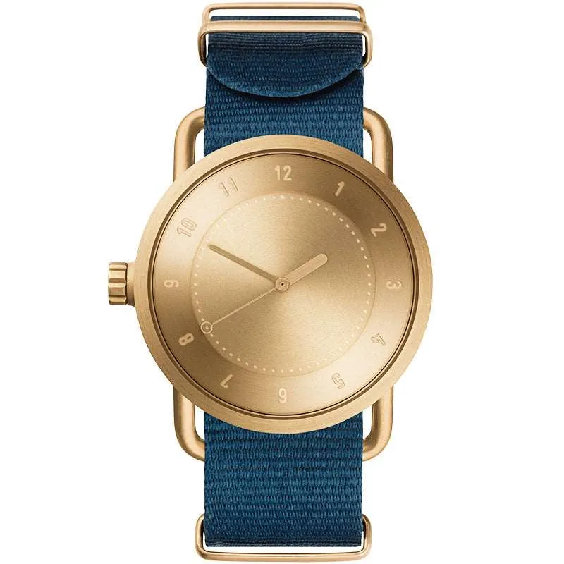 TID No.1 Gold Dial / Navy Leather Strap / Gold Buckle