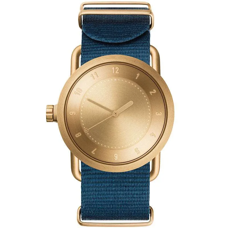 TID No.1 Gold Dial / Navy Leather Strap / Gold Buckle