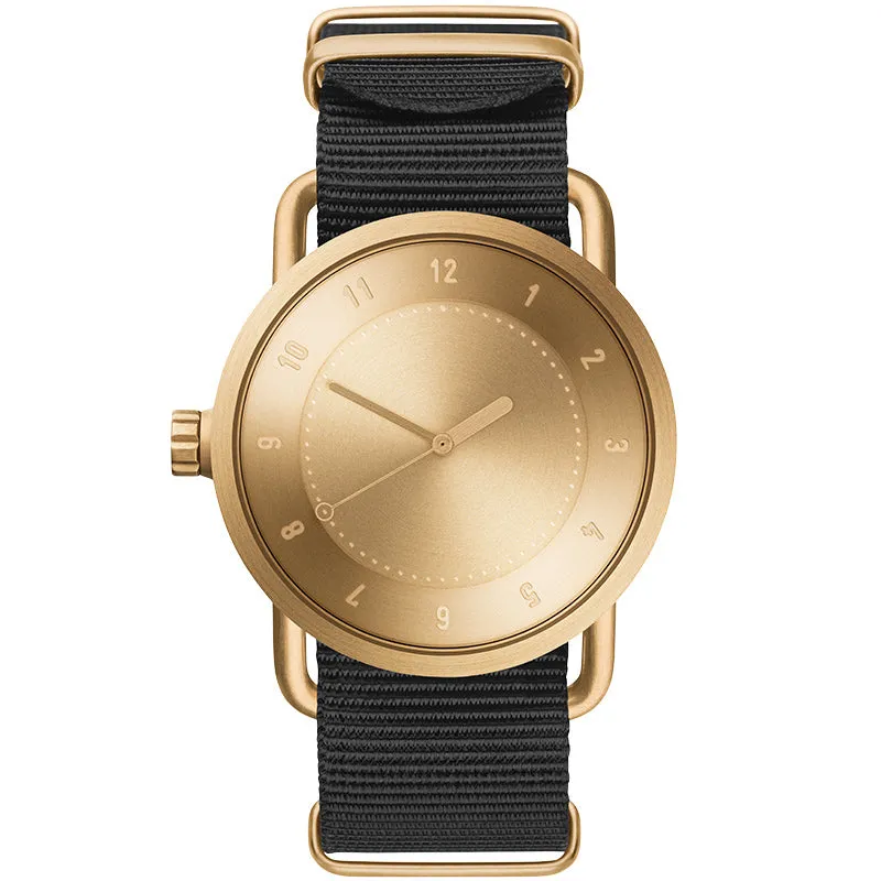 TID No.1 Gold Dial / Navy Leather Strap / Gold Buckle