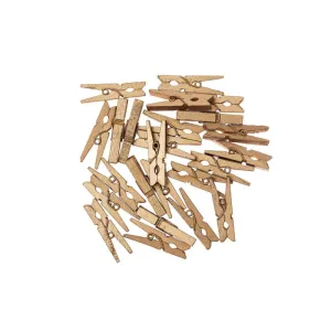 Tiny Gold Wooden Pegs (24 pack)