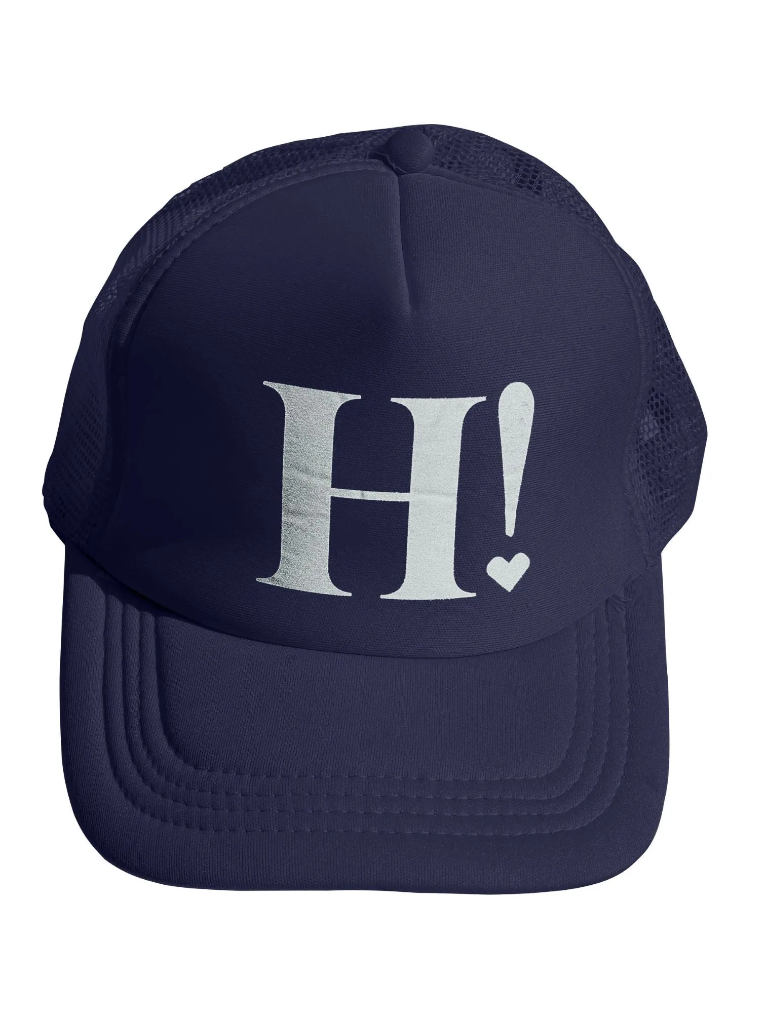 Travel Hat - Navy with Silver H!