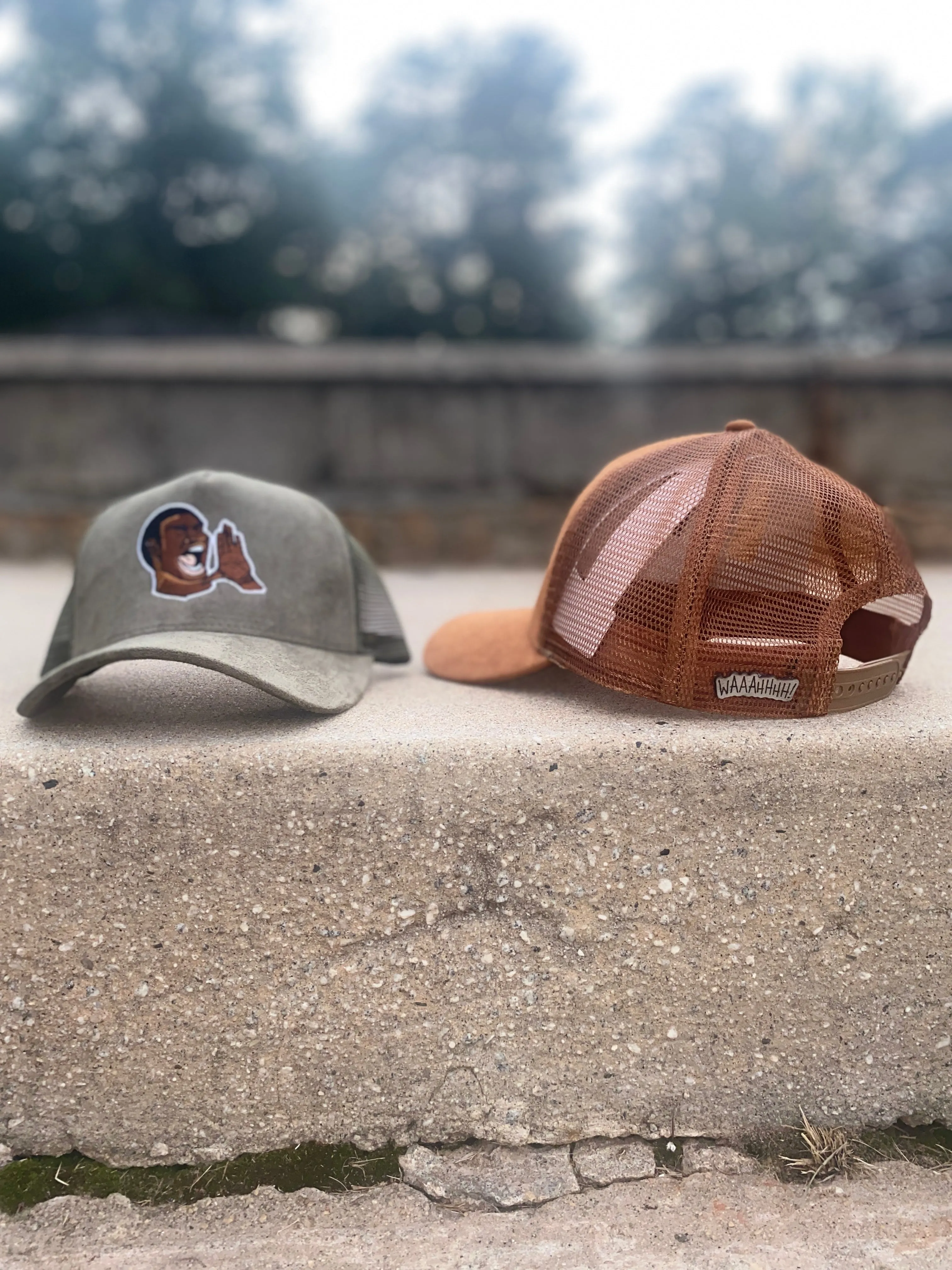 Waaahhhh! Suede Trucker Hats