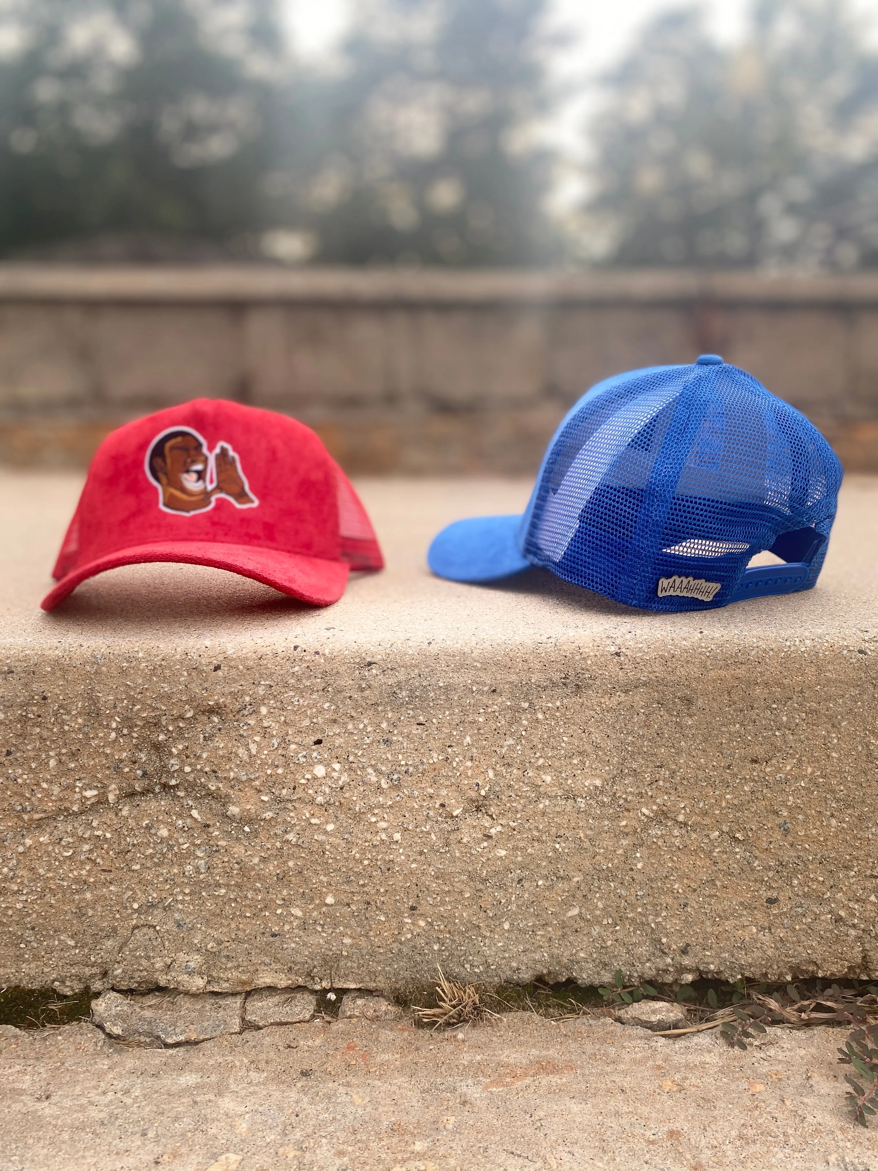 Waaahhhh! Suede Trucker Hats