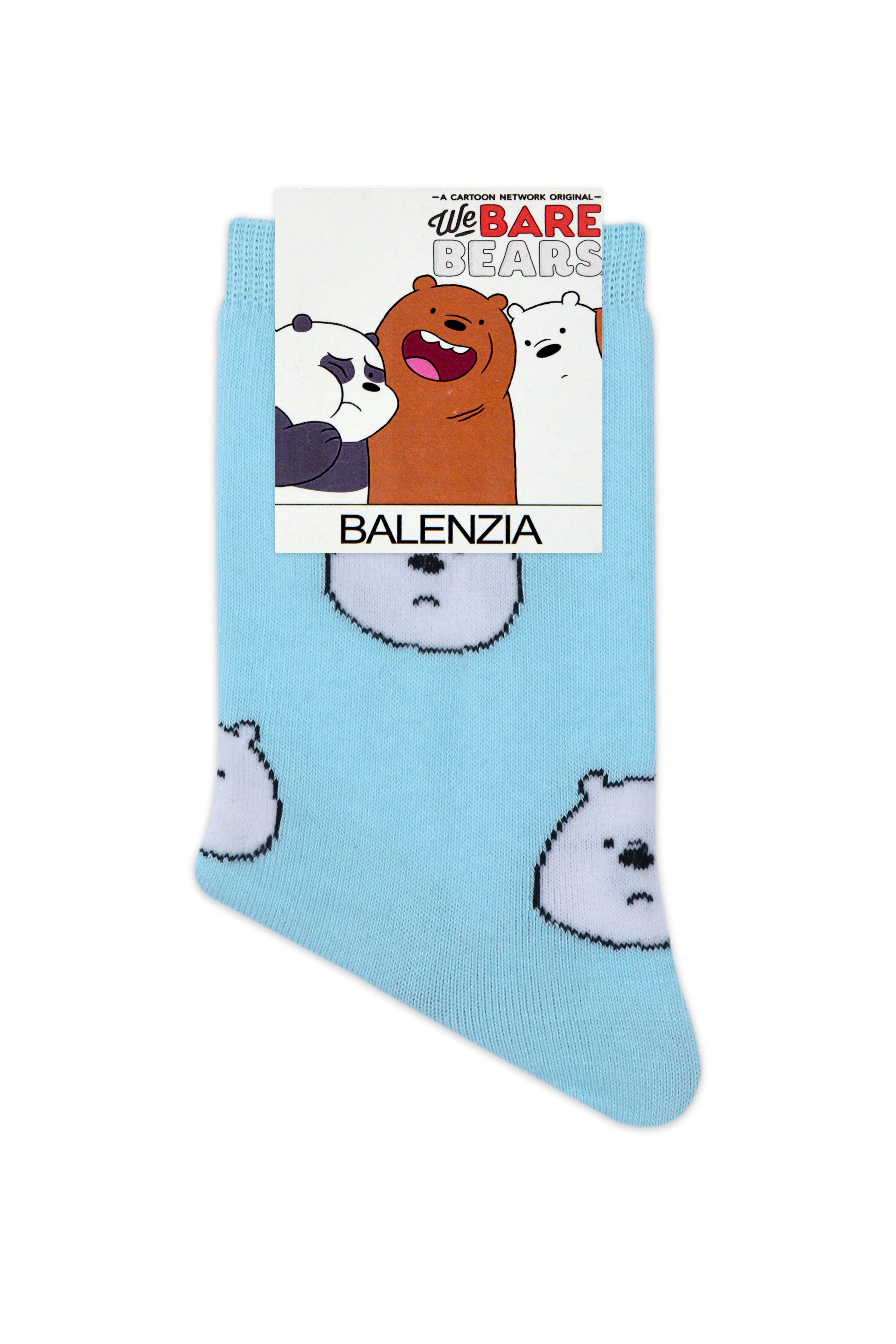 We Bare Bears By Balenzia  High ankle Socks For Women (Pack Of 3 Pairs/1U)-Multicolor