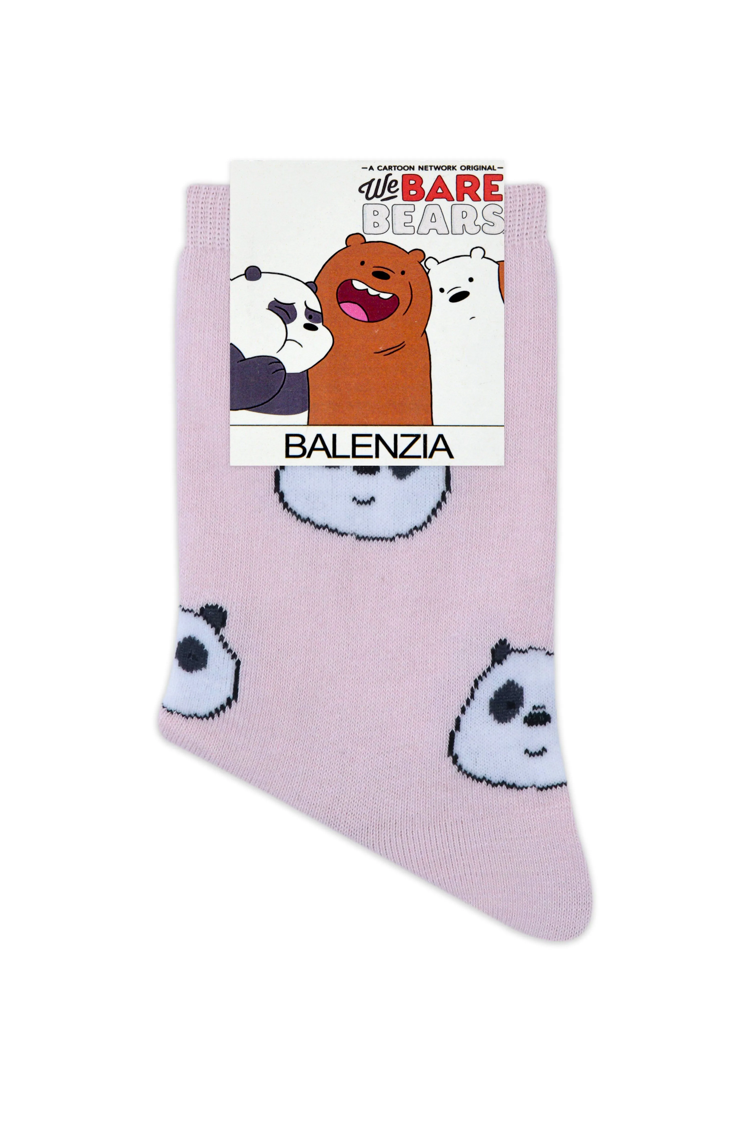 We Bare Bears By Balenzia  High ankle Socks For Women (Pack Of 3 Pairs/1U)-Multicolor